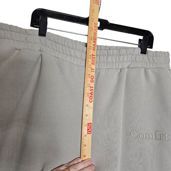 Beige Comfrt Weighted Sweatpants 2XL Elastic Waistband Cuffed Hem Has Marks - Picture 7 of 10
